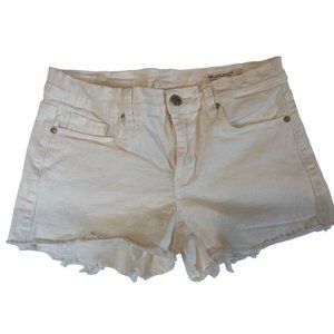 Blank Nyc The Essex Women Classic Cut Off Denim Shorts Stretch Low Rise White 27